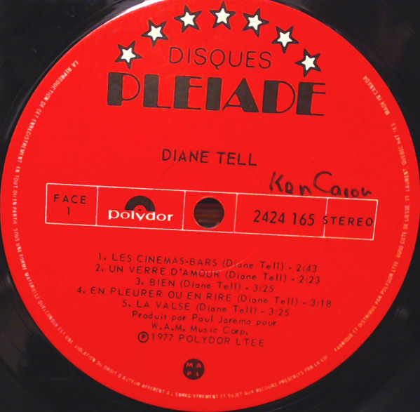 Diane Tell - Diane Tell | Polydor (2424 165) - 3