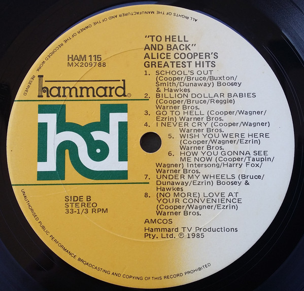 lataa albumi Alice Cooper - To Hell And Back Alice Coopers Greatest Hits