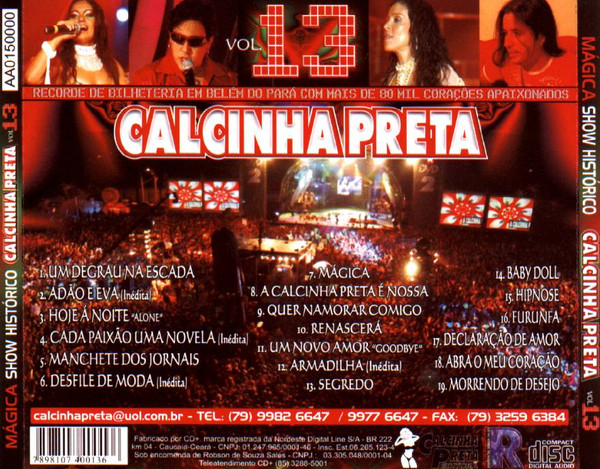 ladda ner album Calcinha Preta - Vol 13 Mágica Show Histórico Ao Vivo Em Belém Do Pará