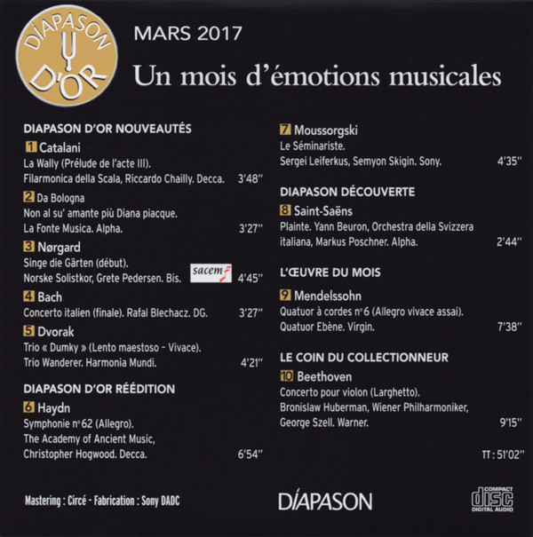descargar álbum Various - Les Plus Beaux CD Du Mois Mars 2017