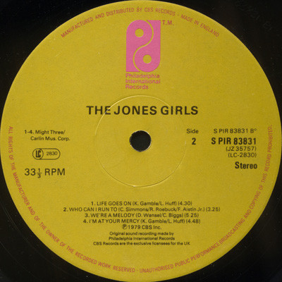 The Jones Girls – The Jones Girls (1979, Vinyl) - Discogs