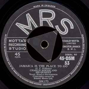 Charlie Binger & His Quintet - Jamaica Is The Place To Go / Country Gal album cover