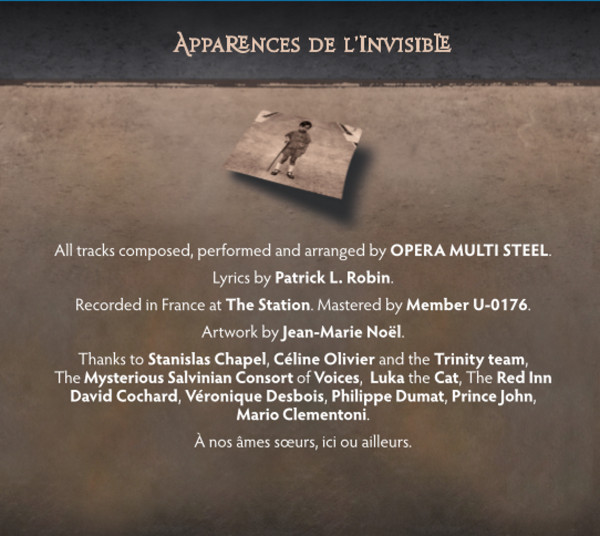 lataa albumi Opera Multi Steel - Apparences De LInvisible Au Fief Des Rémanences