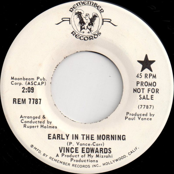 Vince Edwards – Early In The Morning (Vinyl) - Discogs