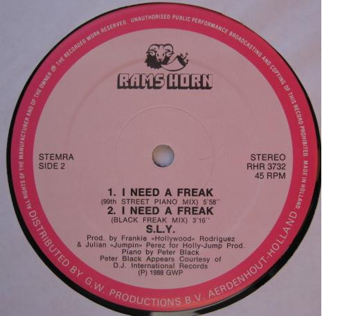 descargar álbum SLY - I Need A Freak