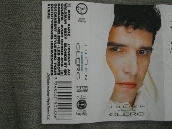 Julien Clerc ‎– Les Aventures À L'Eau Label Virgin ‎– 50488 Format Cassette Al 