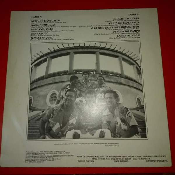 ladda ner album Grupo Cravo E Canela - 1991