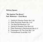 Cover of Me Against The Music (Remixes), 2003, CDr