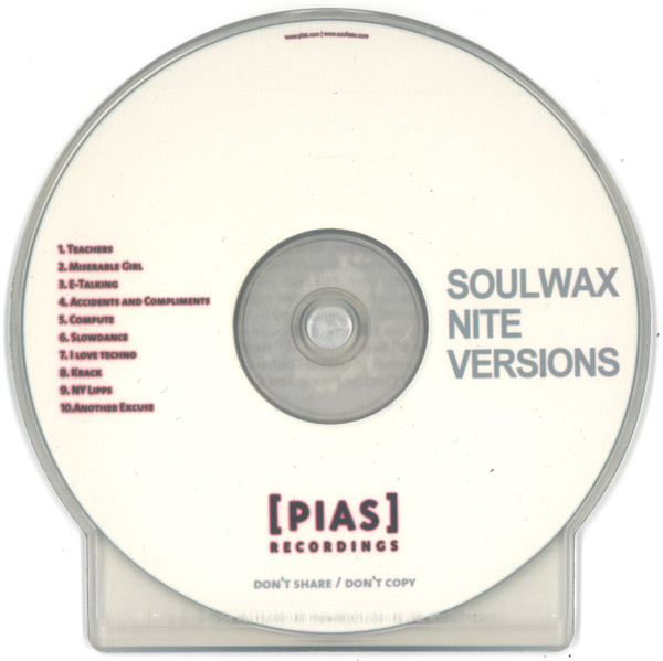Soulwax – Nite Versions (2020, White, Vinyl) - Discogs
