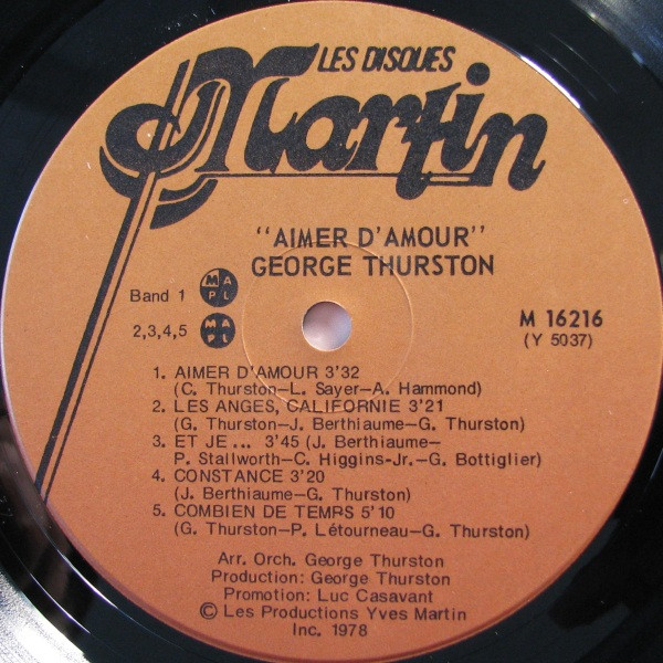 Boule Noire - Aimer D'Amour | Les Disques Martin (M 16216) - 3