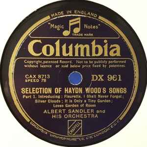 Albert Sandler And His Orchestra - Selection Of Haydn Wood's Songs album cover