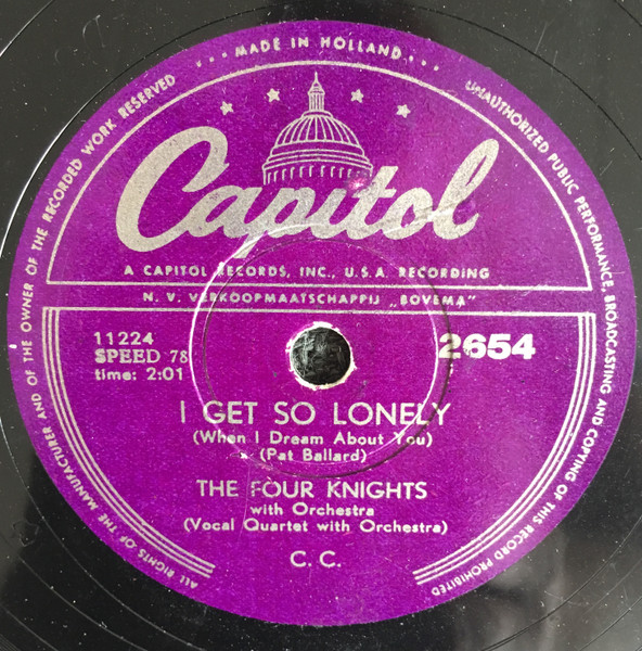 The Four Knights - I Get So Lonely (When I Dream About You) / I