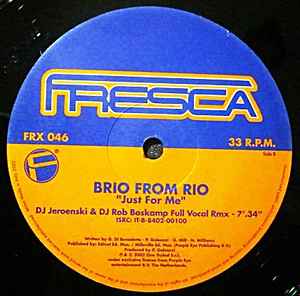 Brio From Rio – Just For Me (2002, Vinyl) - Discogs