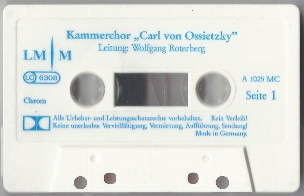 descargar álbum Kammerchor Carl Von Ossietzky Leitung Wolfgang Roterberg - Kammerchor Carl Von Ossietzky