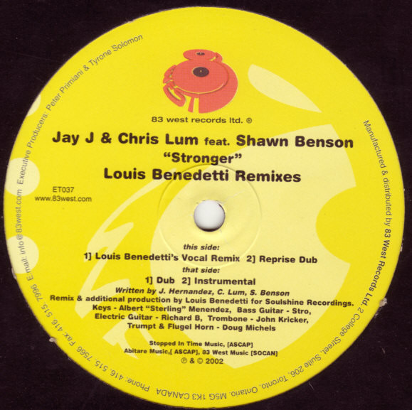 ladda ner album Jay J & Chris Lum Feat Shawn Benson - Stronger Louis Benedetti Remixes