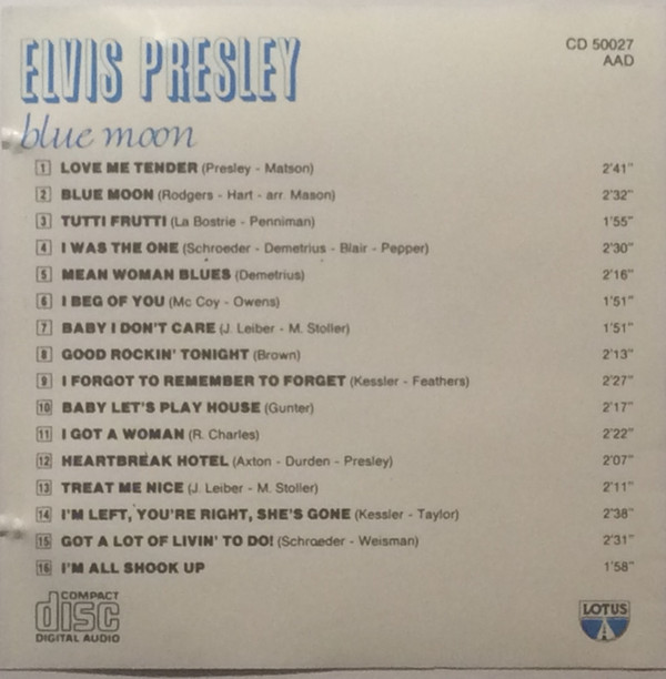 descargar álbum Elvis Presley - Blue Moon