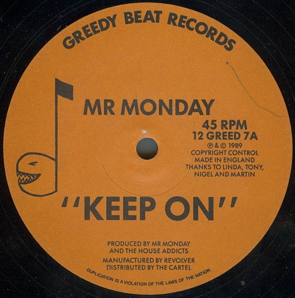 Mr Monday – Keep On / Don't Stop (1989, Vinyl) - Discogs