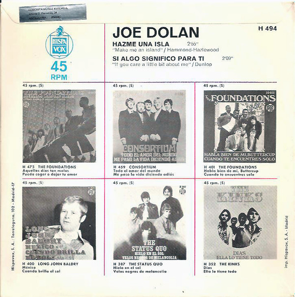 lataa albumi Joe Dolan - Hazme Una Isla Si Algo Significo Para Ti