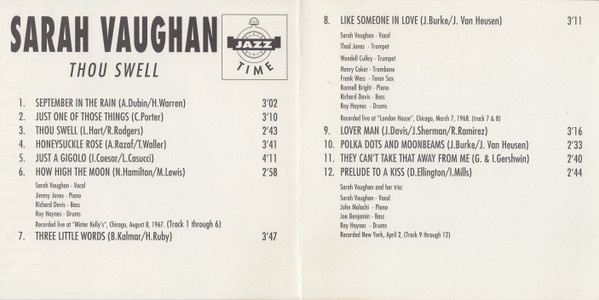 lataa albumi Sarah Vaughan - Thou Swell