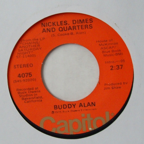 Album herunterladen Buddy Alan - Nickles Dimes And Quarters Another Saturday Night