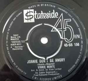 Vinnie Monte - Joanie Don't Be Angry / Take Good Care Of Her album cover