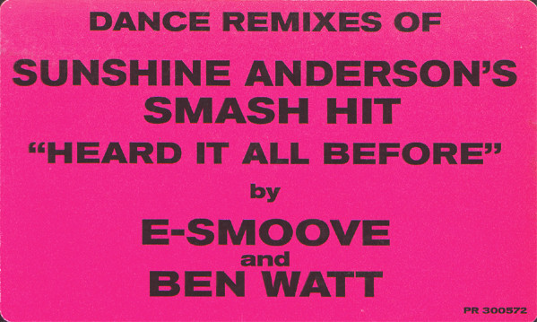 Sunshine Anderson – Heard It All Before (Dance Remixes) (2001