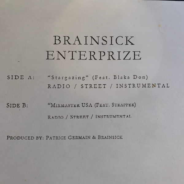 Brainsick Enterprize – Stargazing / Mixmaster USA (1996, Vinyl