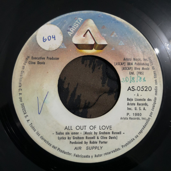 last ned album Air Supply - All Out Of Love Todos Sin Amor