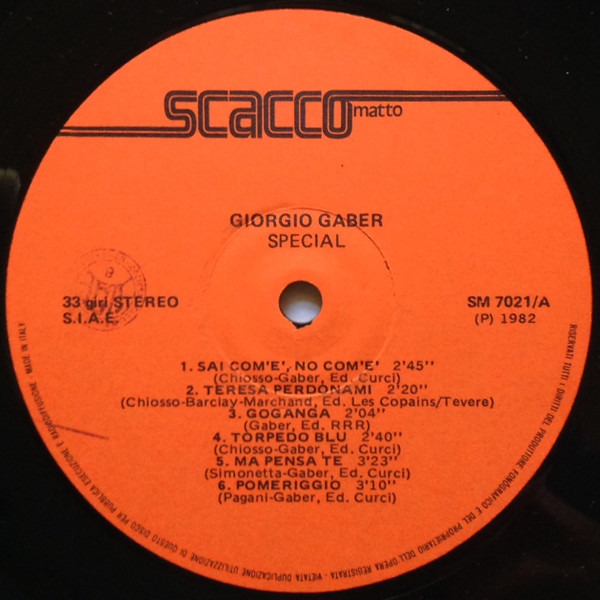 descargar álbum Giorgio Gaber - Special