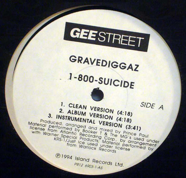 Gravediggaz – Double Suicide Pack (1995, Vinyl) - Discogs