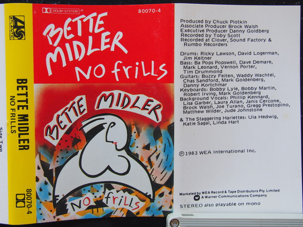 Bette Midler – No Frills (1983, Vinyl) - Discogs