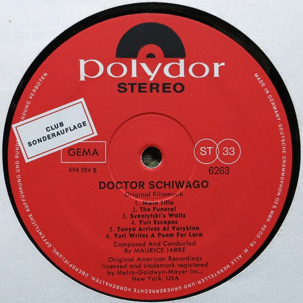descargar álbum Maurice Jarre - Doctor Schiwago Original Filmmusik