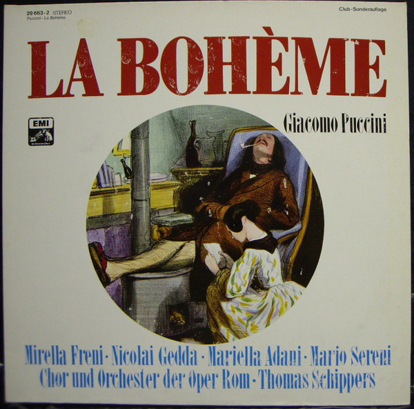 last ned album Giacomo Puccini, Mirella Freni Nicolai Gedda Mariella Adani Mario Sereni, Chor Und Orchester Der Oper Rom Thomas Schippers - La Bohème Gesamtaufnahme