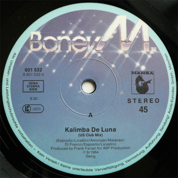Album herunterladen Boney M - Kalimba De Luna Special Extended US Club Mix