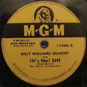 Billy Williams Quartet - (It's No) Sin / It's Over album cover