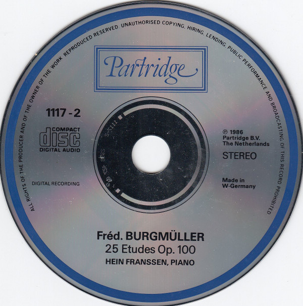descargar álbum Frédic Burgmüller Hein Franssen - 25 Études Faciles Et Progressives Op 100