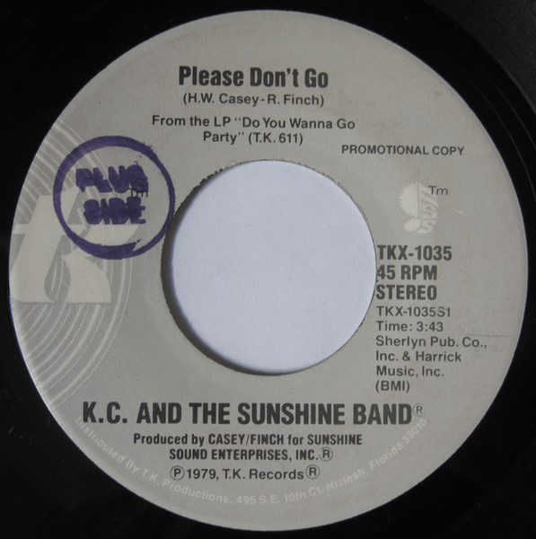 K.C. And The Sunshine Band – Please Don't Go (1979, Vinyl) - Discogs