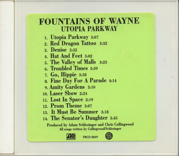 Fountains Of Wayne – Utopia Parkway (2012, 180 gram, Vinyl) - Discogs
