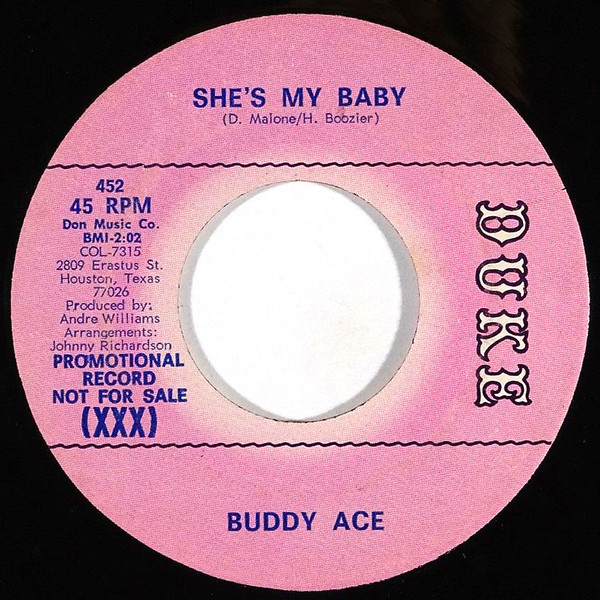 Album herunterladen Buddy Ace - Shes My Baby Never Let Me Go