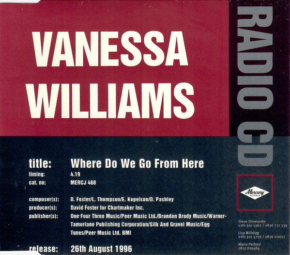 Vanessa Williams - Where Do We Go From Here | Releases | Discogs