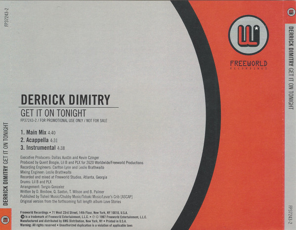 Derrick Dimitry – Get It On Tonight (1997, CD) - Discogs