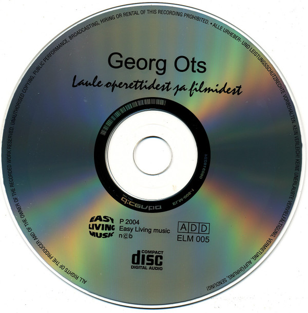 baixar álbum Georg Ots - Laule Operettidest Ja Filmidest