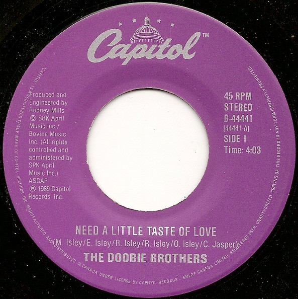 The Doobie Brothers Need A Little Taste Of Love 1989 Vinyl