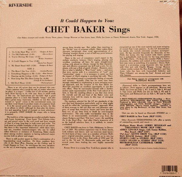 ladda ner album Chet Baker - It Could Happen To You