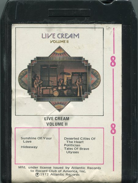 Cream – Live Cream Volume II (1972, Vinyl) - Discogs