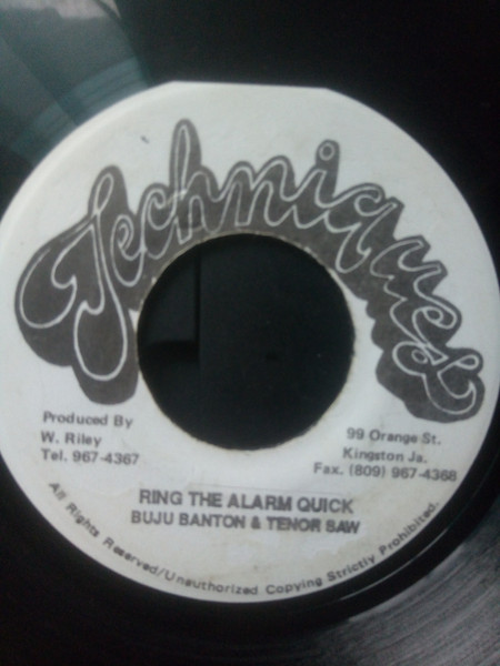 Buju Banton & Tenor Saw – Ring The Alarm Quick (Vinyl) - Discogs