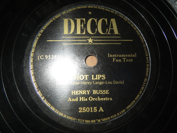 Henry Busse And His Orchestra – Hot Lips / The Wang Wang Blues