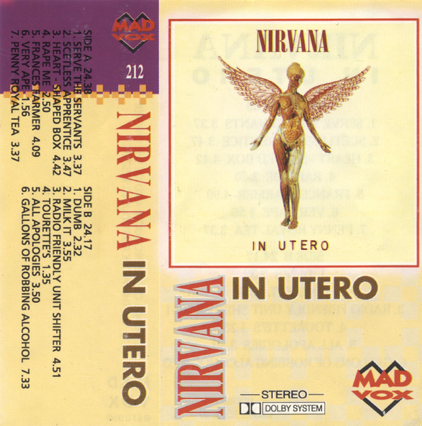 Nirvana In Utero Vinyl Record (12 Yellow Vinyl Limited Edition) LP GEF  24536 Geffen Records 1993 Record Sale