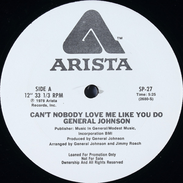 descargar álbum General Johnson - Cant Nobody Love Me Like You Do