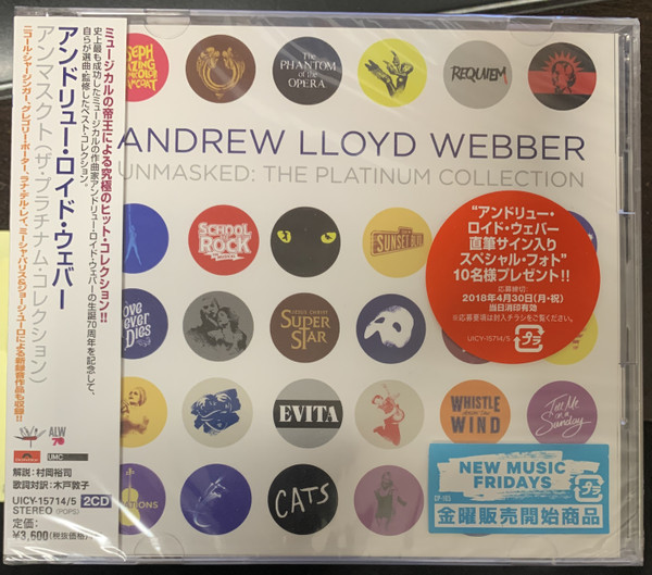 Andrew Lloyd Webber – Unmasked: The Platinum Collection (2018, CD